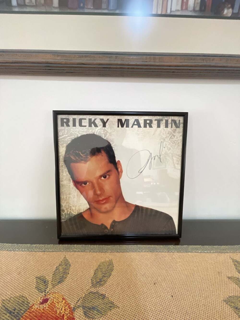 Ricky Martin Autographed Self-Titled 1999 Vinyl Album Cover Framed with COA